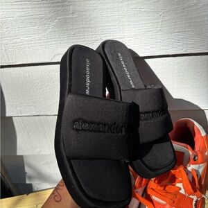 Alexander Wang Black Logo Slides